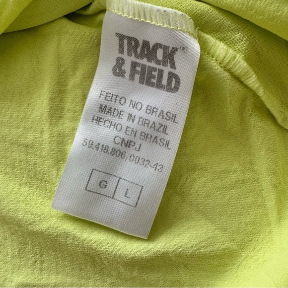 Track & Field Neon Yellow Tank Top Brazilian Sports Running Fitness Women Size L - Picture 6 of 9